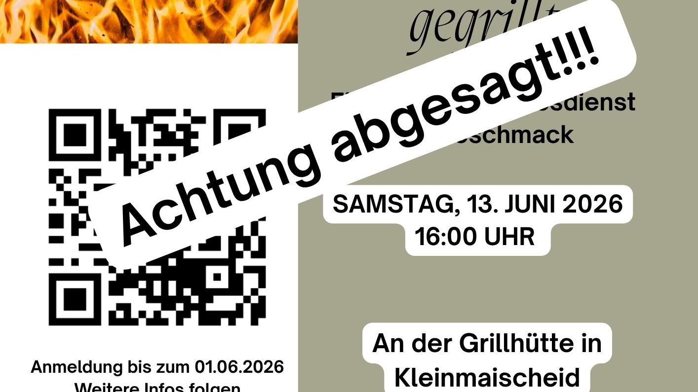 Absage Grillnachmittag 2026