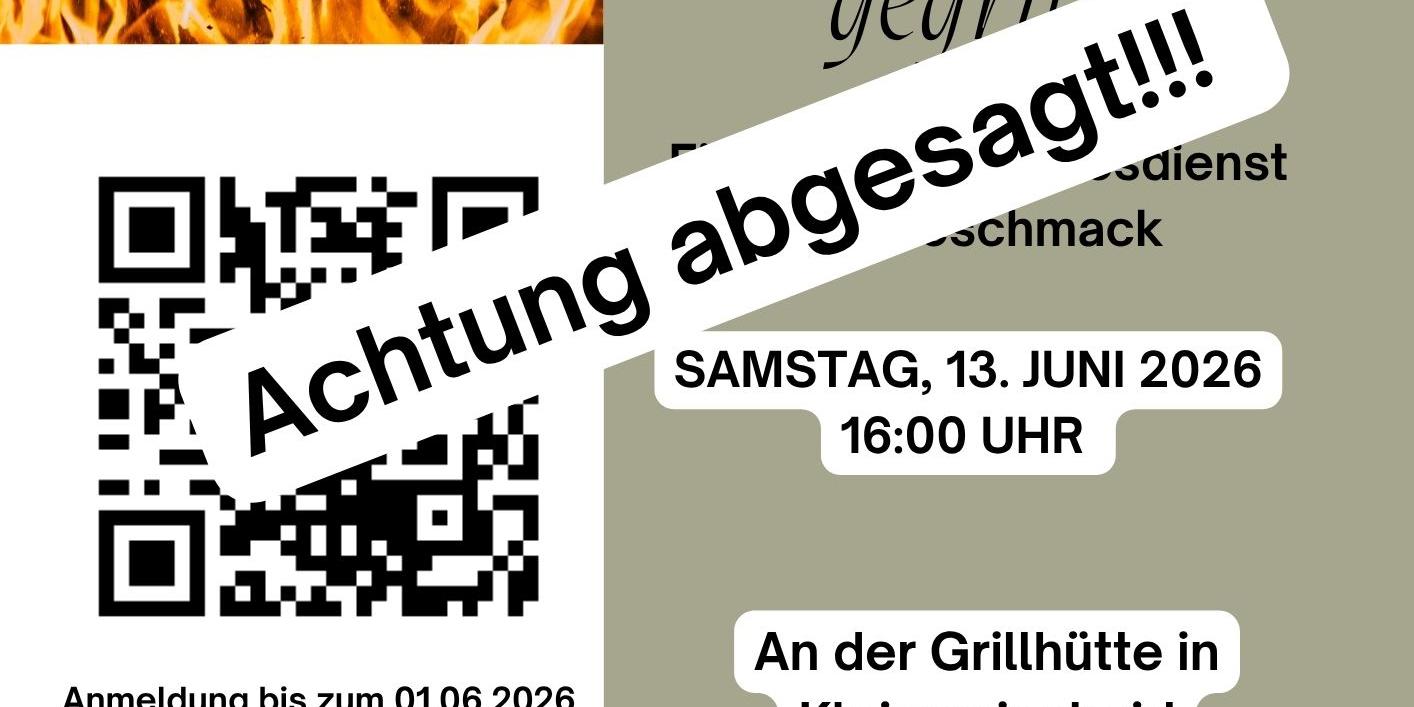Absage Grillnachmittag 2026