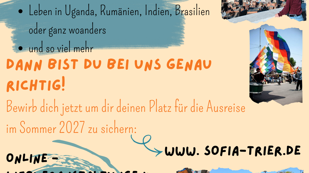 Bewirb dich jetzt für deinen Freiwilligendienst im Ausland