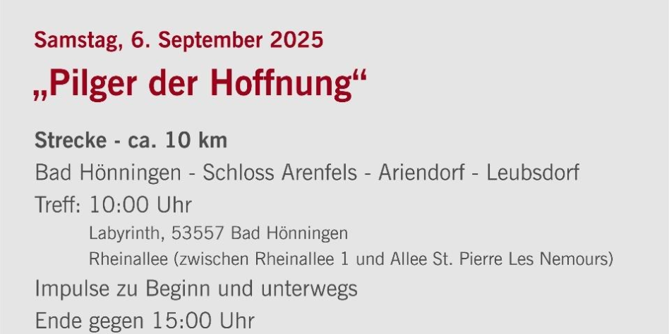 „Pilger der Hoffnung'