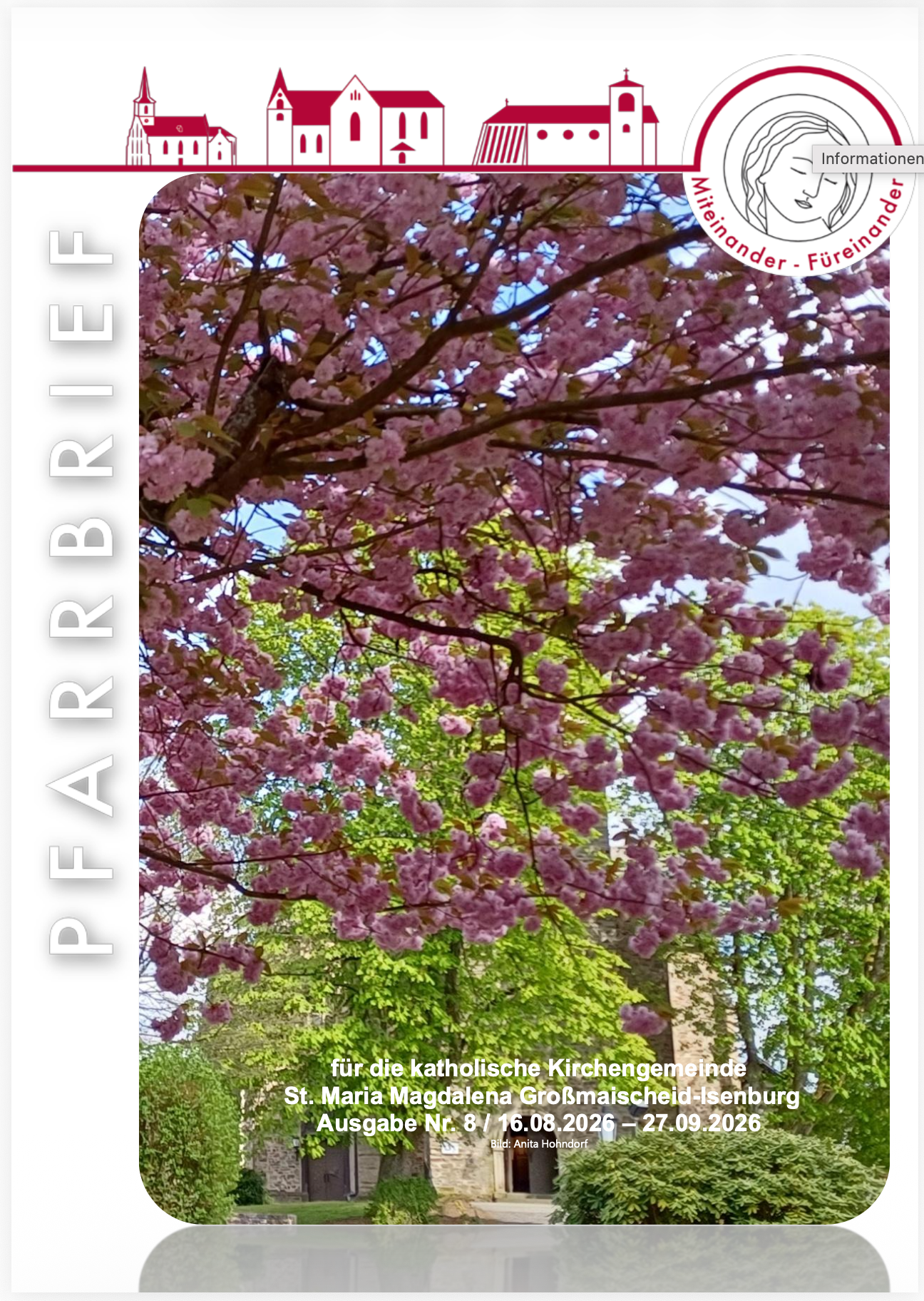 Pfarrbrief Nr. 8/ 16.08.2026 - 27.09.2026