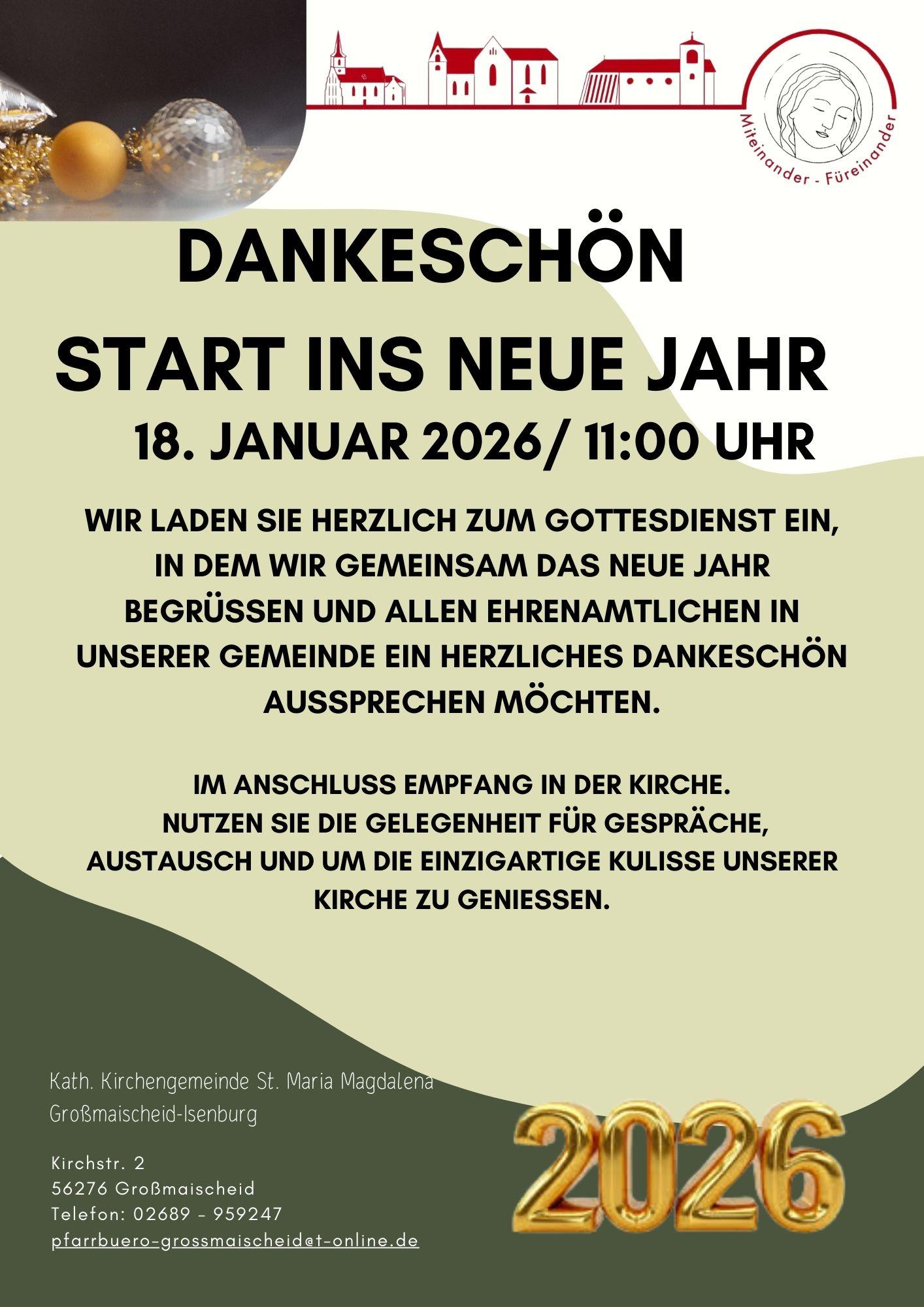 DANKESCHÖN - START INS NEUE JAHR