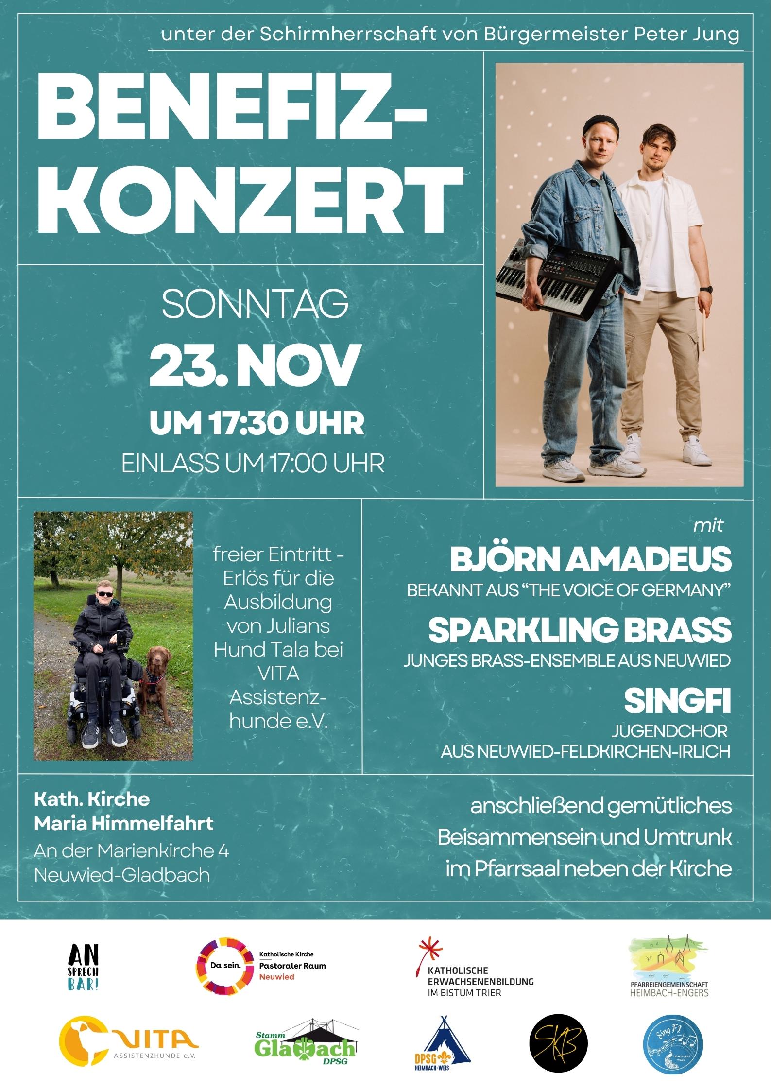 Plakat Benefizkonzert 23.11. Gladbach