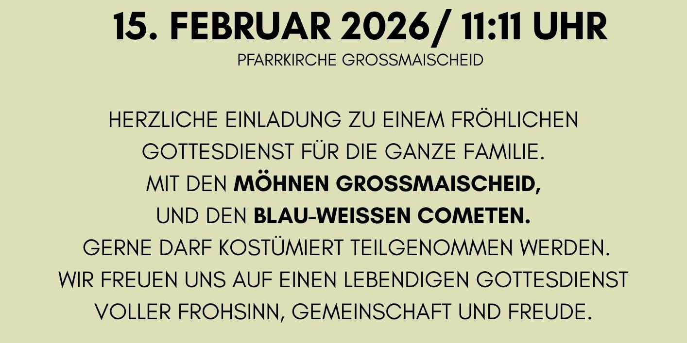 FASTNACHTSFAMILIEN-GOTTESDIENST